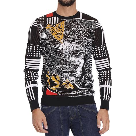 black versace sweatshirt|versace jumper men's sale.